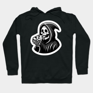 grim reaper eating slice a pizza Hoodie